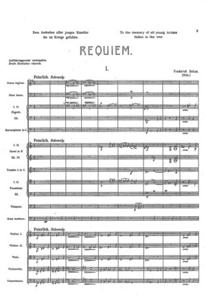 Delius - Requiem first page preview