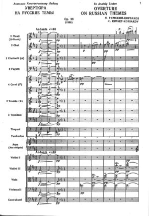 Rimsky-Korsakow-Overture on 3 Russian Themes