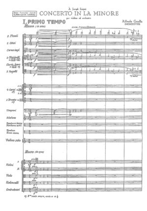 Alfredo Casella, Concerto in A Minor for violin and orchestra, Op. 48 (1928)
