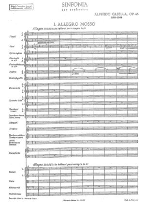 Casella - Sinfonia per orchestra Op. 63 (Symphony No. 3)