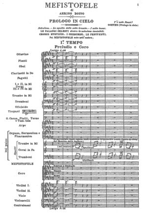 Arrigo Boito-mefistofele-full opera score preview
