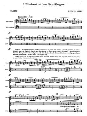 Maurice Ravel- L enfant full opera score