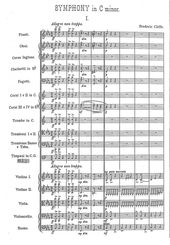 Cliffe, Frederic | Musical Score