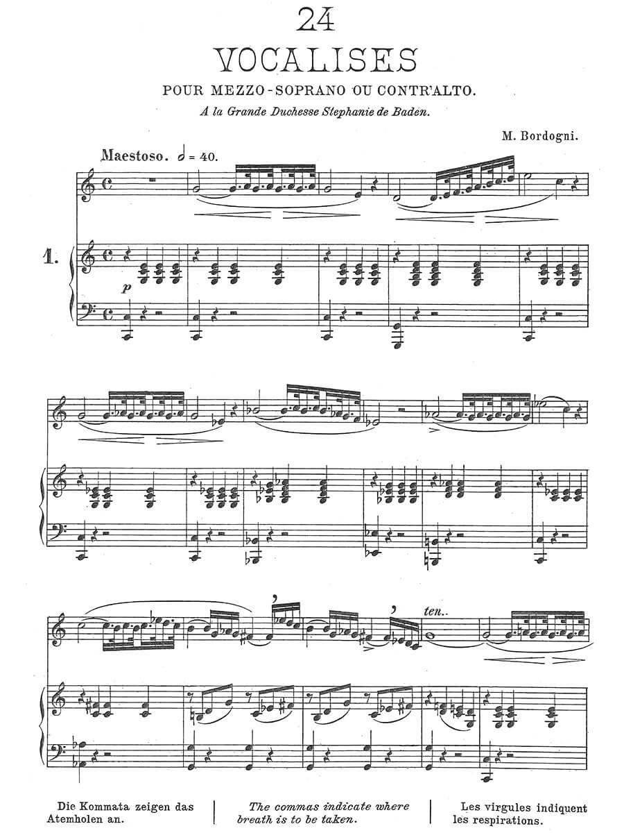 Bordogni, Marco | 24 Vocalises for voice and piano (2 copies)