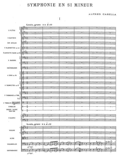 casella - Prima Sinfonia in si minore op. 5