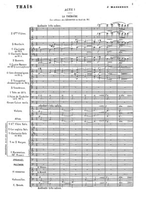 Massenet - thais, full opera revised version by Massenet