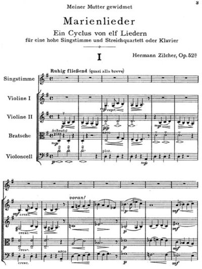 Zilcher-Ein Zyklus von elf Liedern op. 52a