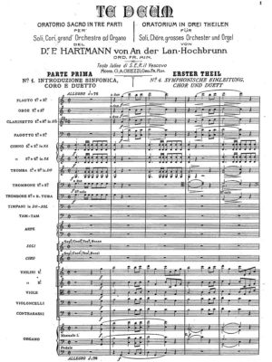 Hartmann von An der Lan-Hochbrunn-Te Deum