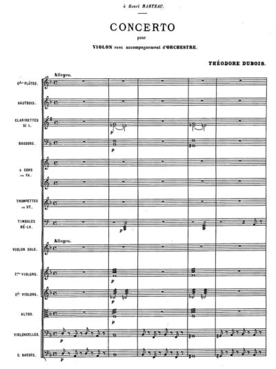 Dubois - Concerto pour Violin et Orchestre