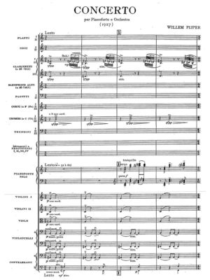 Pijper - Concerto per pianoforte e orchestra