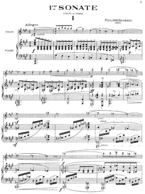 Gaubert-Sonate for violin and piano