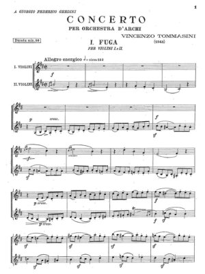 Tommasini - Concerto per orchestra d'archi