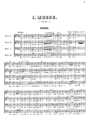 Volkmann - Two Masses for Male Choir