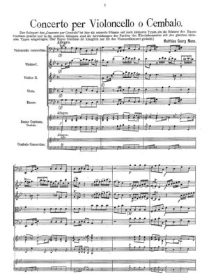 Georg Matthias Monn / Cello concerto G minor