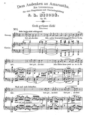 Nicodé - Dem Andenken an Amarantha Op. 30