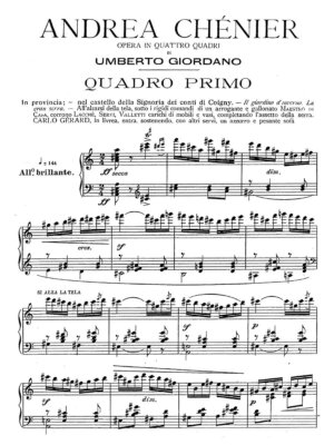 Giordano-Andrea Chénier piano reduction