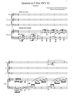 Rheinberger - Quartet in F major