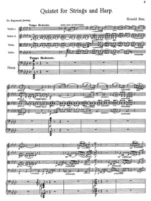 Bax -Quintet for Harp & 2 Vln, Vla, Vc (Performance Set)
