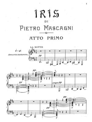 Mascagni - Iris, vocal score