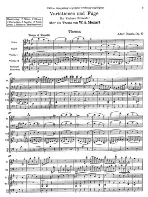 Busch - Variations and Fugue for small orchestra op. 19