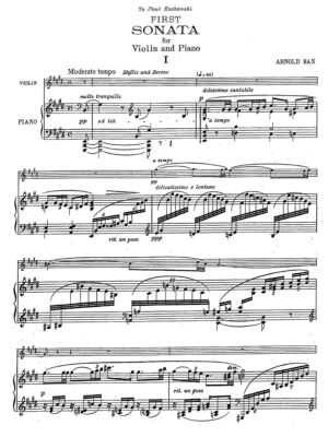 Bax - First Sonata for Violin and Piano