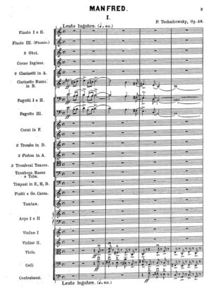 Tschaikowsky - ‘Manfred’ Symphony en quatre tableaux d’après le poème dramatique de Byron, Op. 58