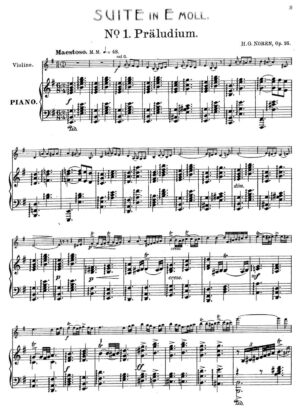 Noren - Suite for violin and piano in E minor Op. 16