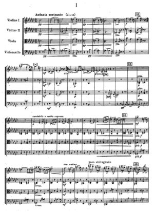 Tschaikowsky -  Quartet No. 3 in E flat minor Op. 30 performance set