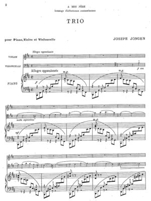 Jongen - Piano Trio No. 1 Op. 10