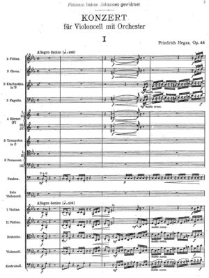 Hegar - Cello Concerto Op. 44