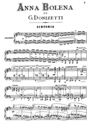 Donizetti Anna Bolena, vocal score