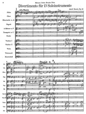 Busch-Divertimento for thirteen solo instruments op. 30.