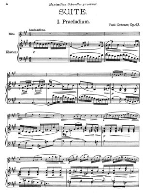 Graener-Suite für Flöte und Klavier Op. 63