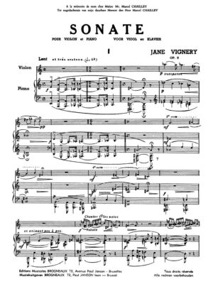 Vignery - Sonata for violin and piano op. 8