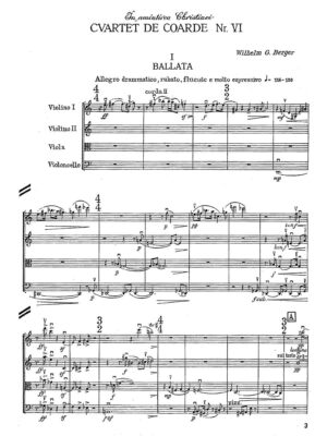 Berger -  String quartet No. 6 (Set score & parts)