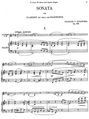 Stanford - Sonata for Clarinet (or Viola) and Piano