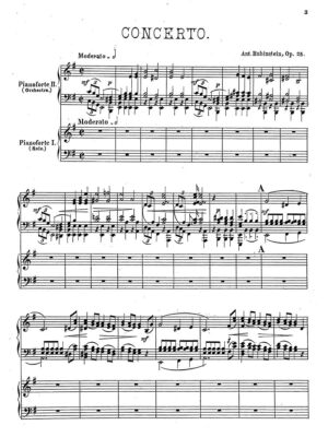 Rubinstein - First Piano Concerto in E Minor, Op. 25, piano reduction