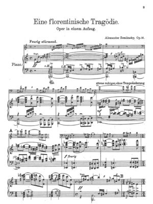 Zemlinsky, Alexander: Eine florentinische Tragödie Op. 16 (Klavierauszug)