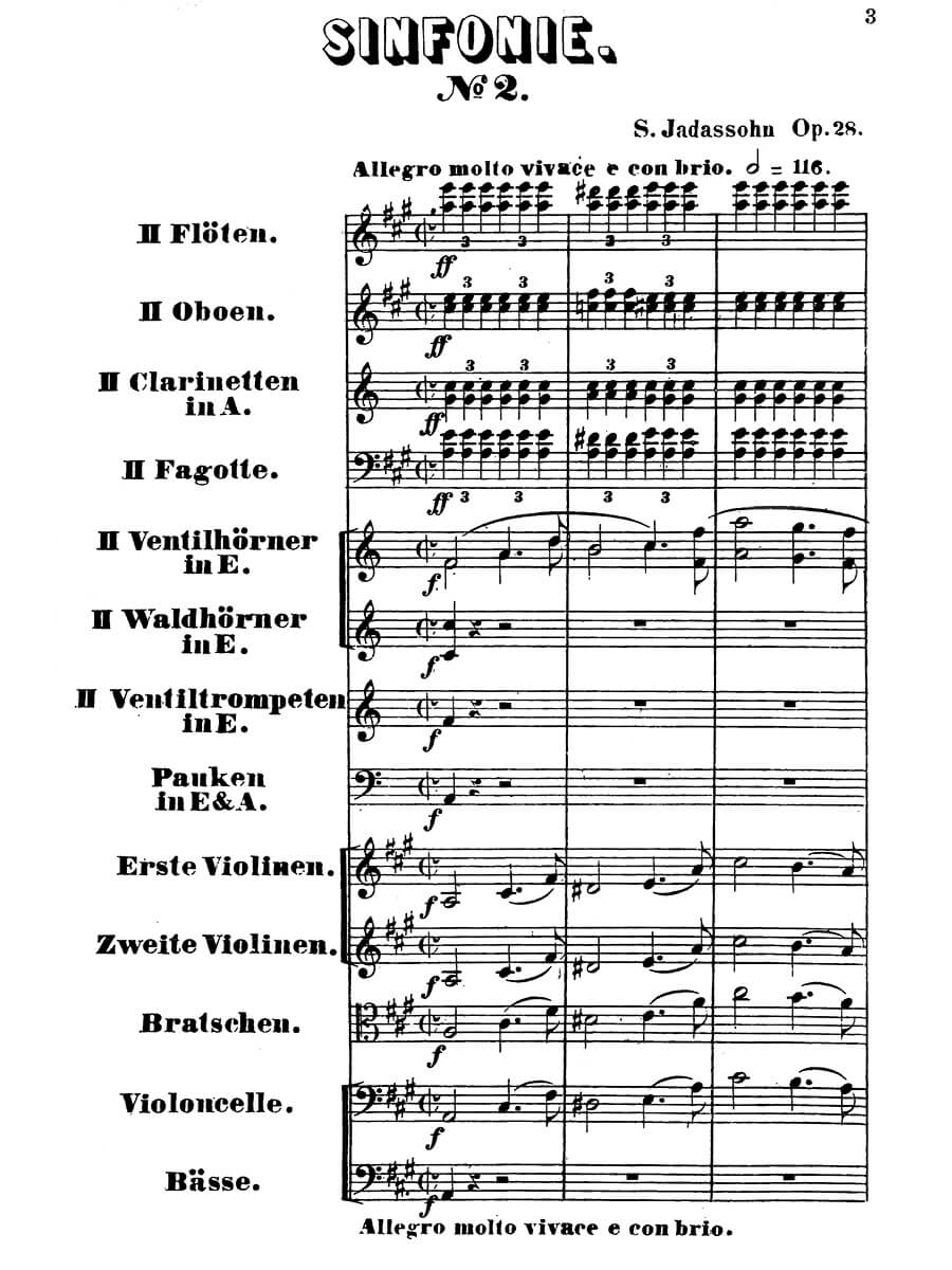 Jadassohn - Sinfonie Nr. 2 in A-Dur op. 28.