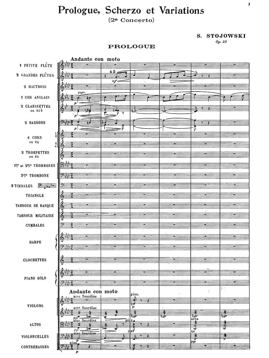 Stojowski - Piano Concerto No. 2 in A flat major 'Prologue, Scherzo et Variations' Op. 32