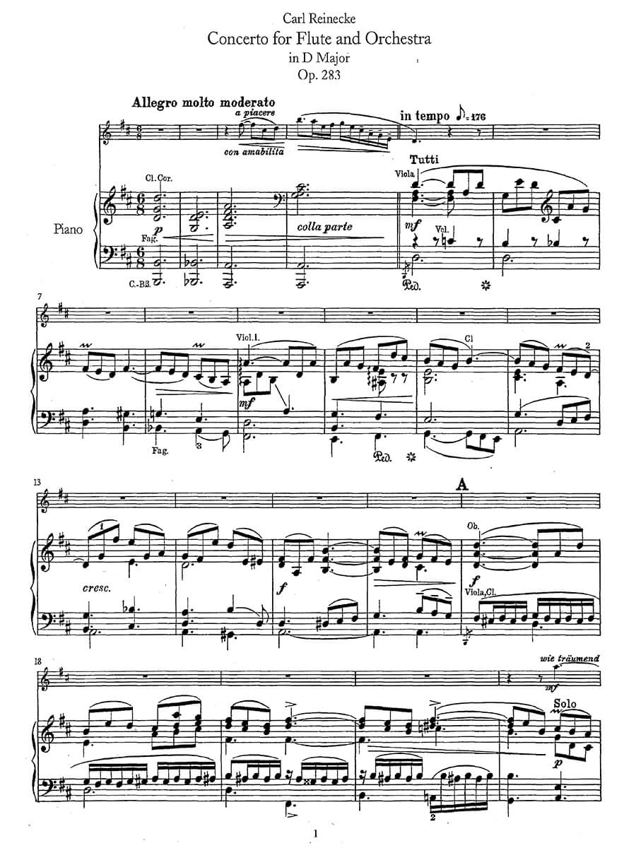 Reinecke - Concerto for Flute and Orchestra Op. 283 (Piano reduction)